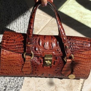 Genuine leather, Brahmin barrel handbag